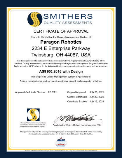 AS9100 certification