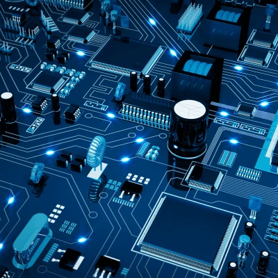 PCB circuit rendering