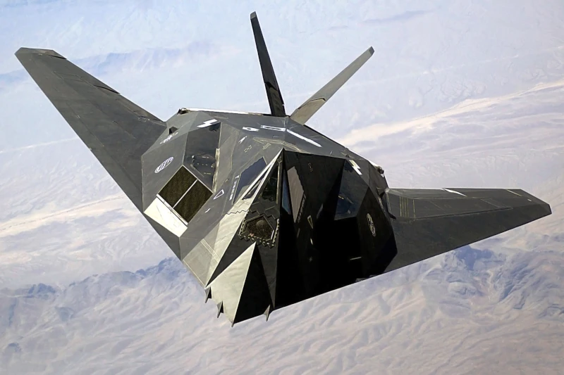 F117 Nighthawk flying in the air