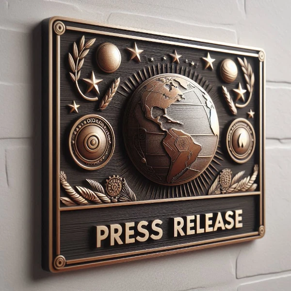 Press release plaque