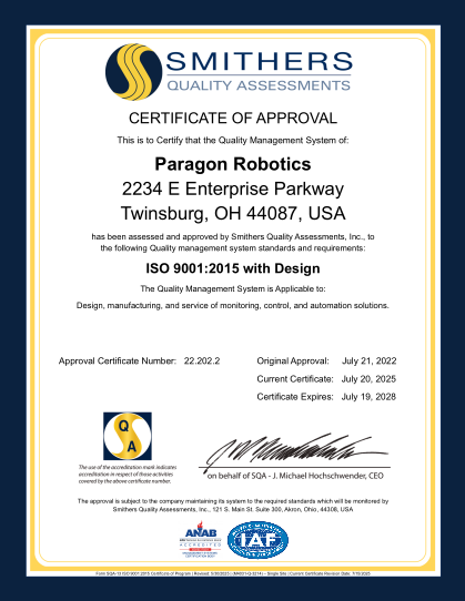 ISO9001 certification