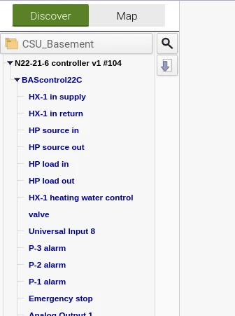 BACnet search dialog