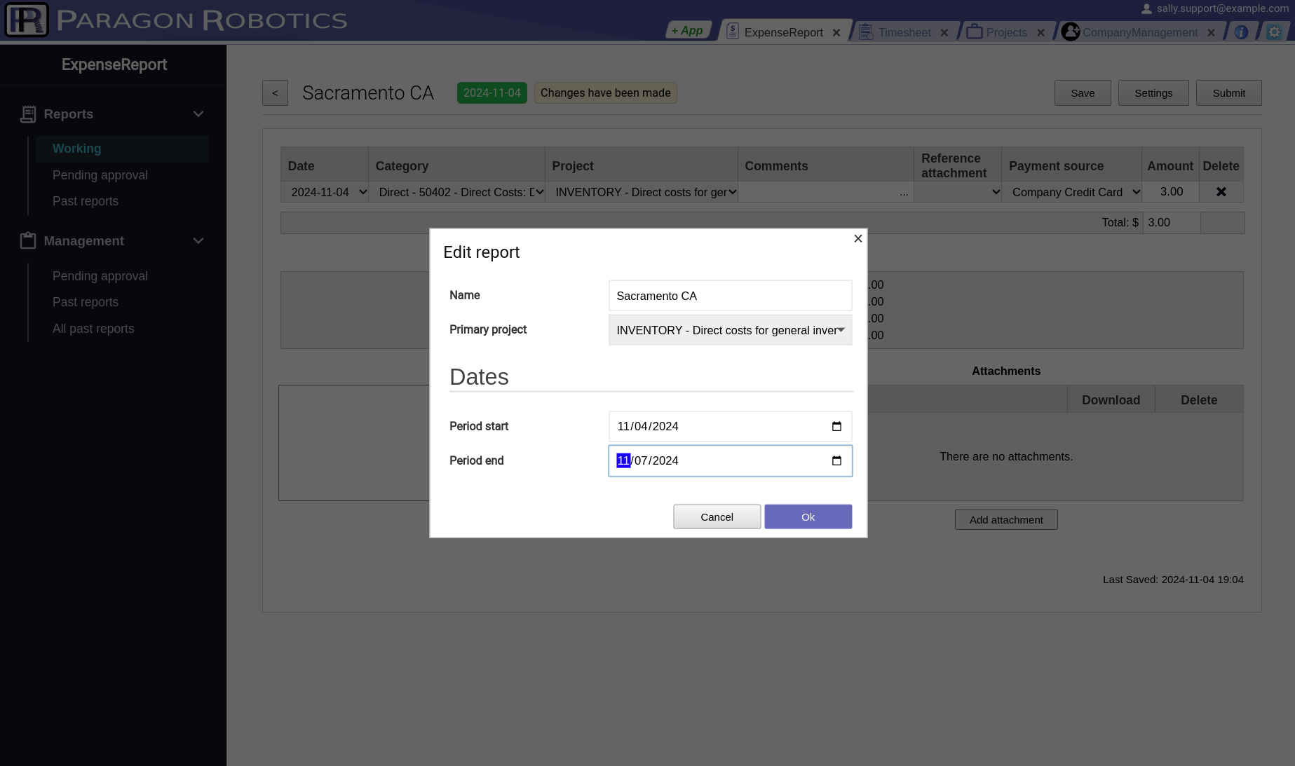 Timesheet PTO approval