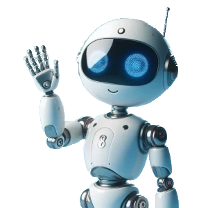friendly robot waving
