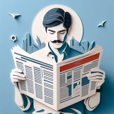 Man reading news