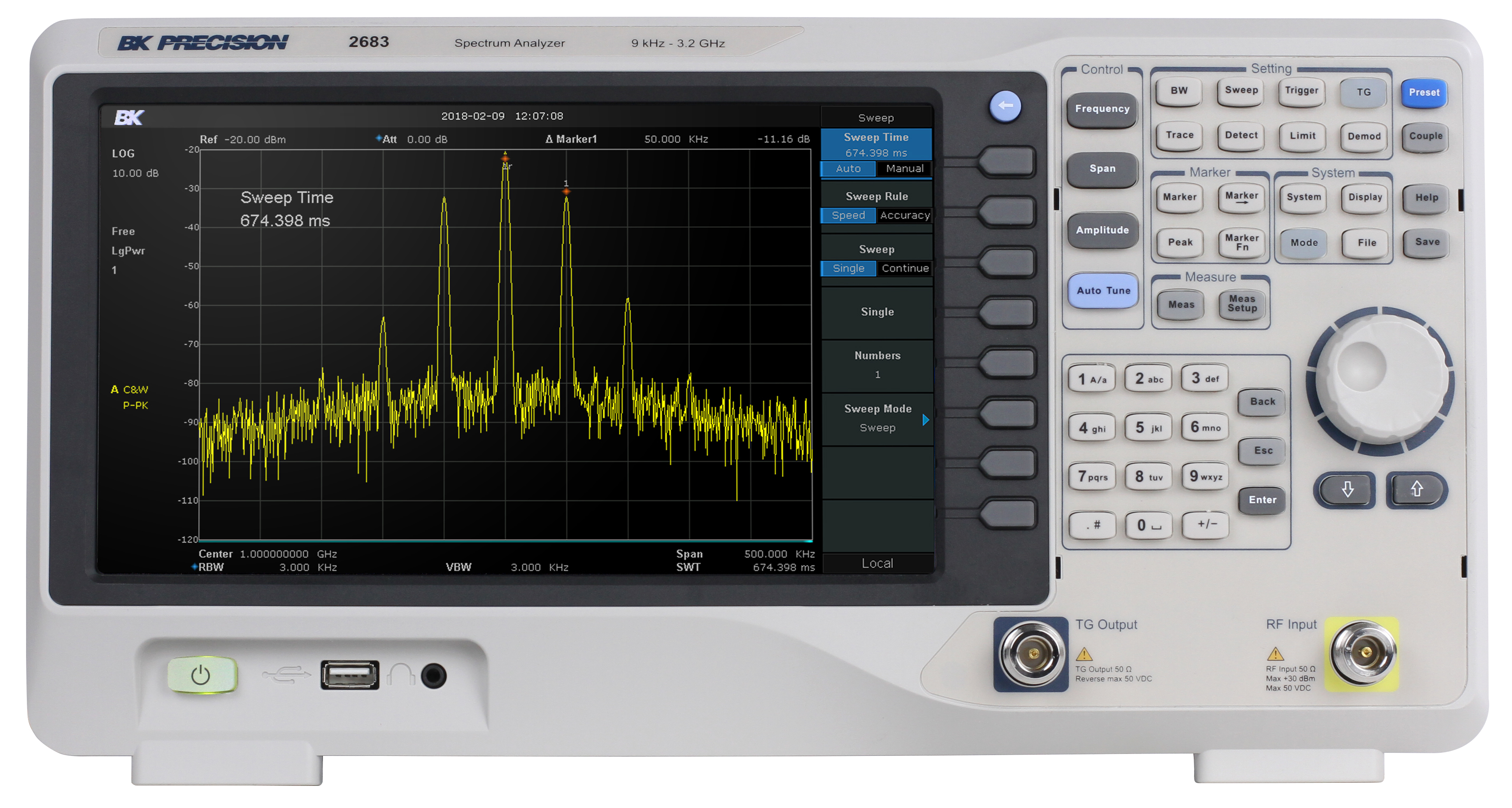 A spectrum analyzer
